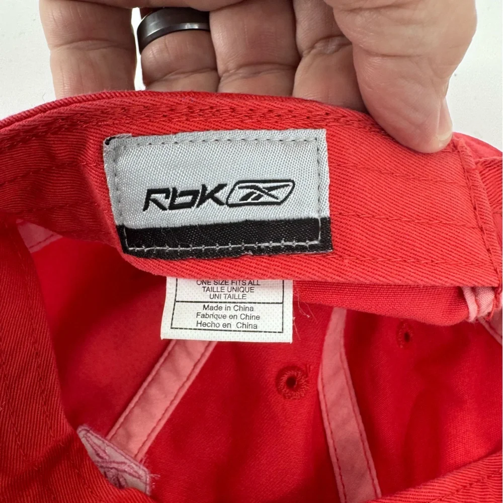 Reebok Red and Pink Baseball Cap‎ with Embroidered Logo